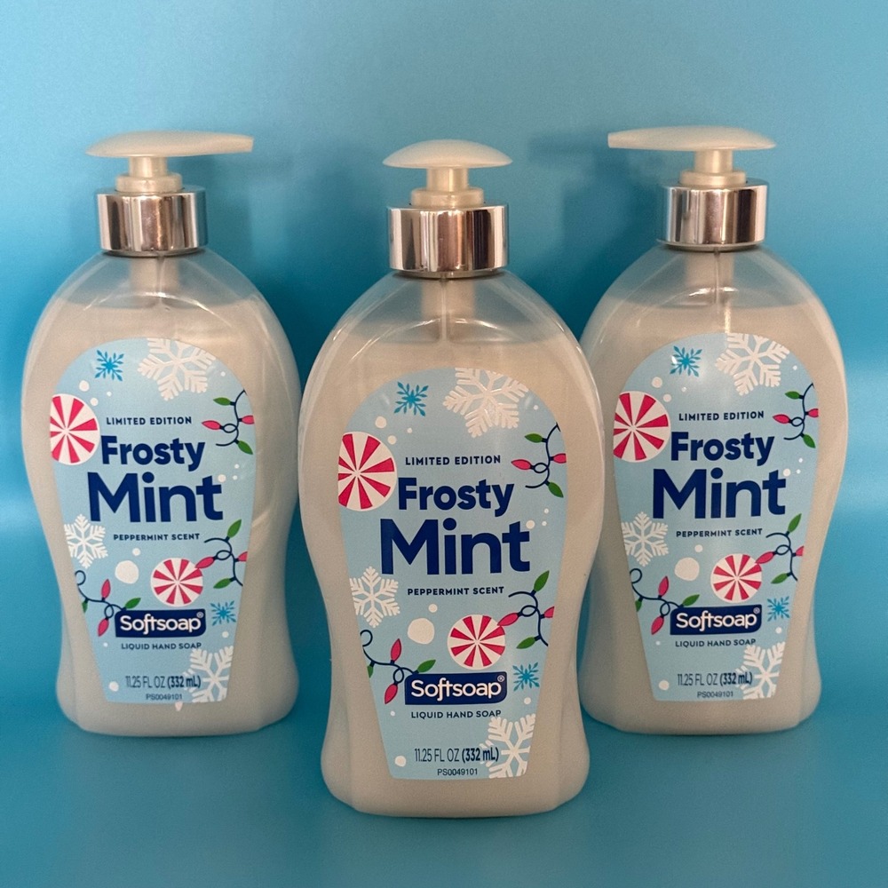 Softsoap Frosty Mint Limited Edition Liquid Hand Soap Peppermint 11.25oz 3 pack